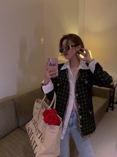 Áo dạ Tweed kẻ (Order 7-10 ngày)