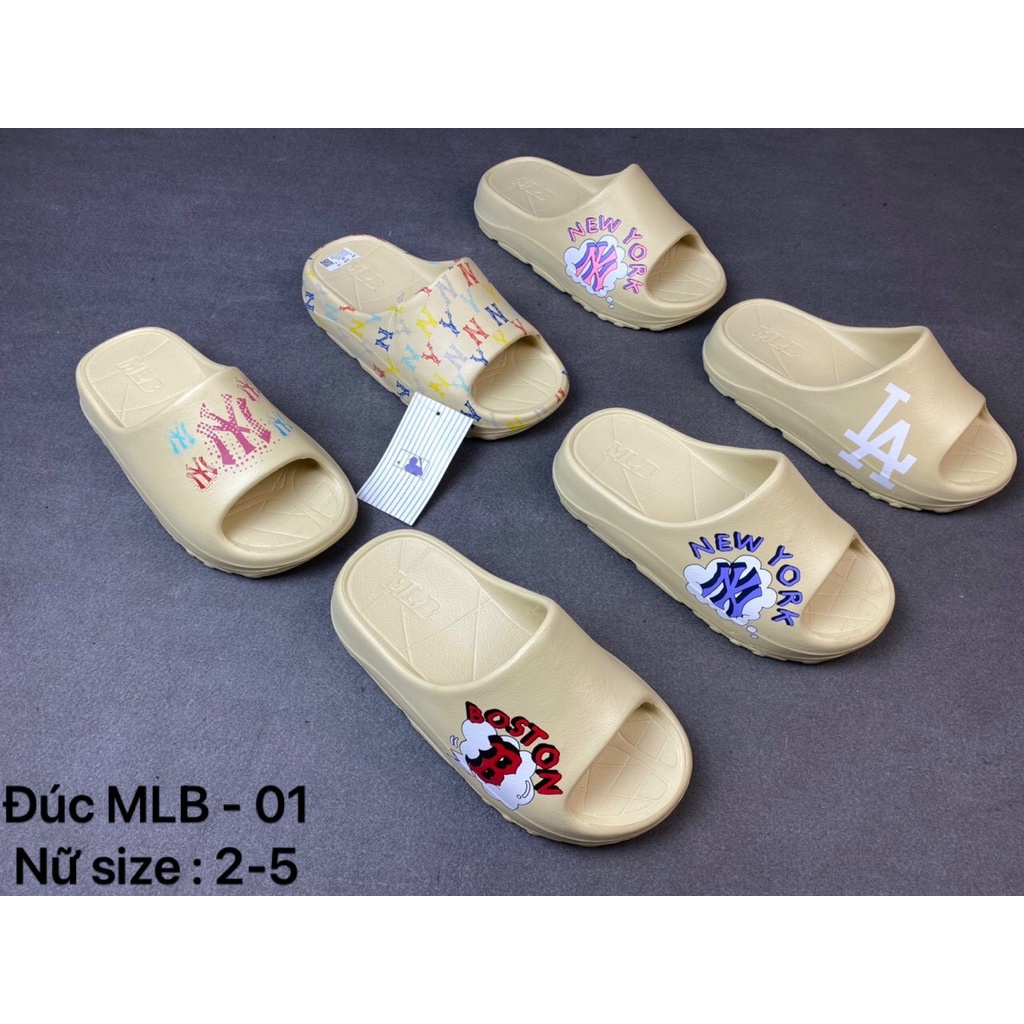 Dép Bánh Mì 𝐌𝐋𝐁 UNISEX Quai Ngang Nam Nữ Đế Cao 5CM thiết kế cá tính, Hot Trend - Màu KEM LA