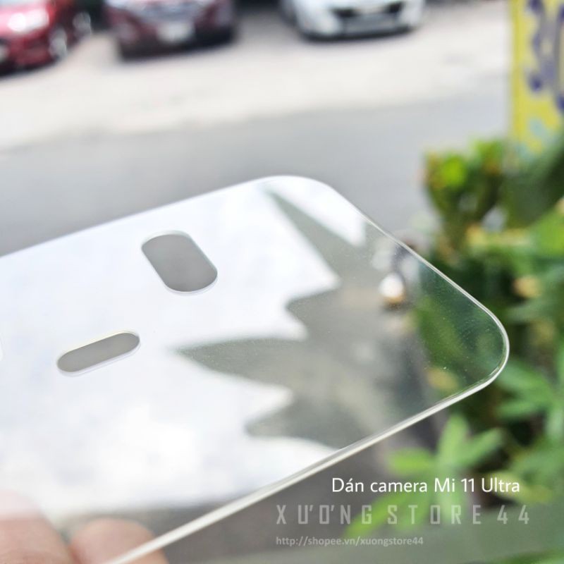 Kính cường lực camera Xiaomi Mi 11 Ultra vác cạnh chống trầy xước, khoét cảm biến, khoét flash