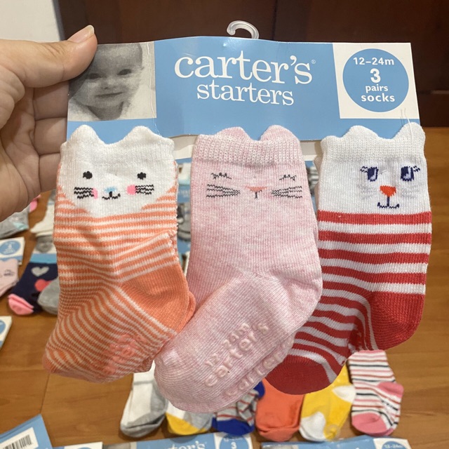 Set 3 đôi tất / vớ xuất dư xịn cho bé trai bé gái size 3-24m