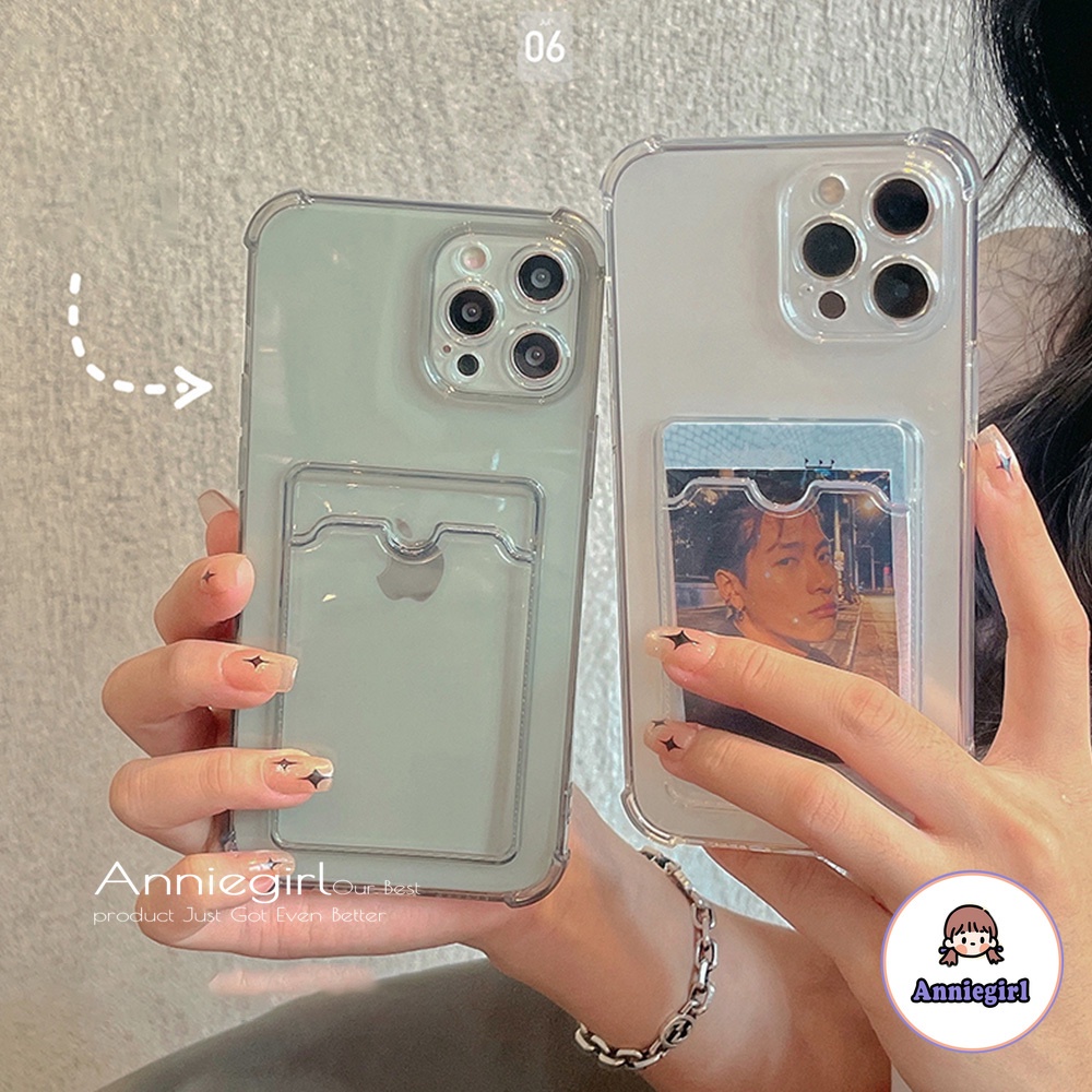 Ốp Điện Thoại Tpu Mềm Chống Sốc Có Ngăn Đựng Thẻ Thời Trang Cho Iphone 13 12 Pro 11pro Max Xr Xs Max 8 7plus | BigBuy360 - bigbuy360.vn