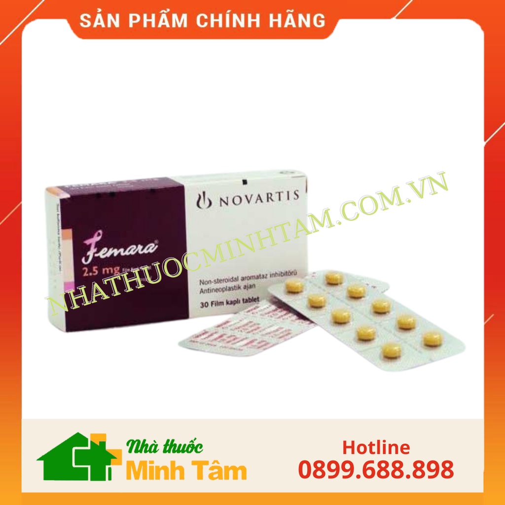 FEMARA 2.5mg - HỖ TRỢ ĐlỀU TRỊ VÔ SlNH, HIẾM MUỘN