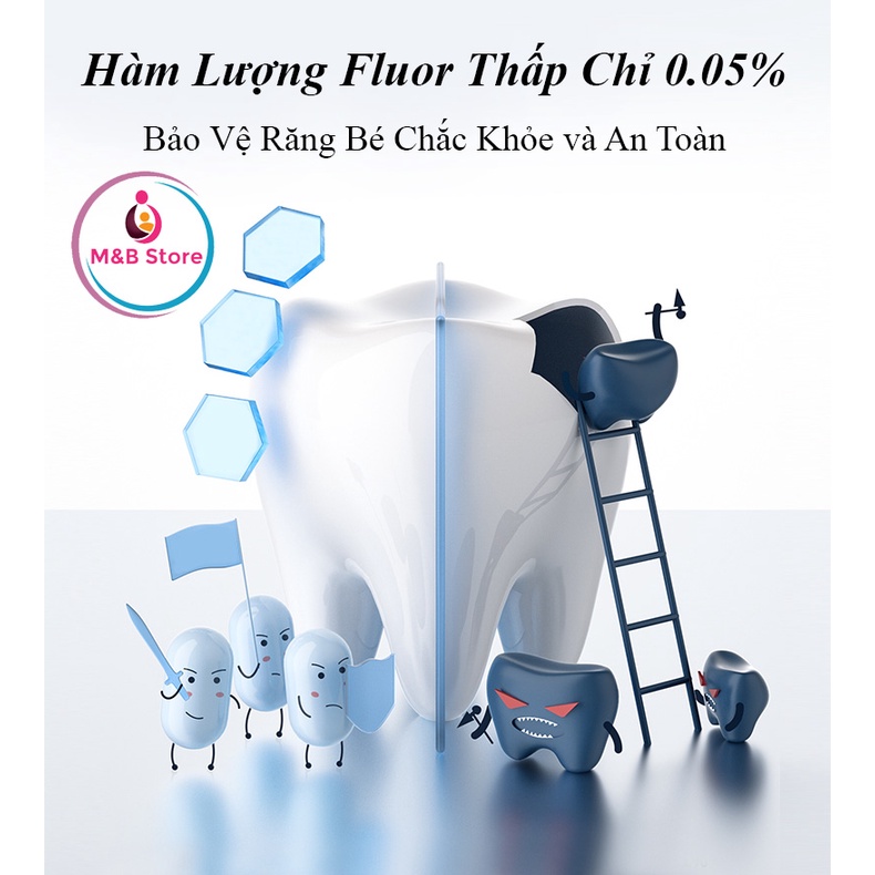 Kem Đánh Răng Cho Bé, Flo Thấp 0.05%, Tuýp 50g - KUB