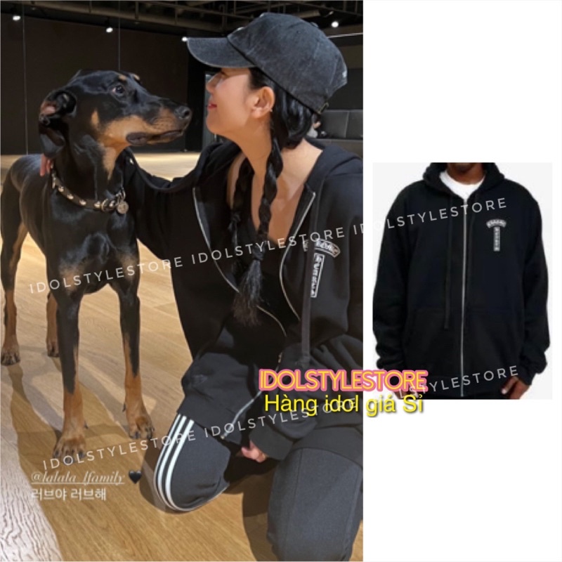 Áo khoác nỉ mũ như Jisoo BP