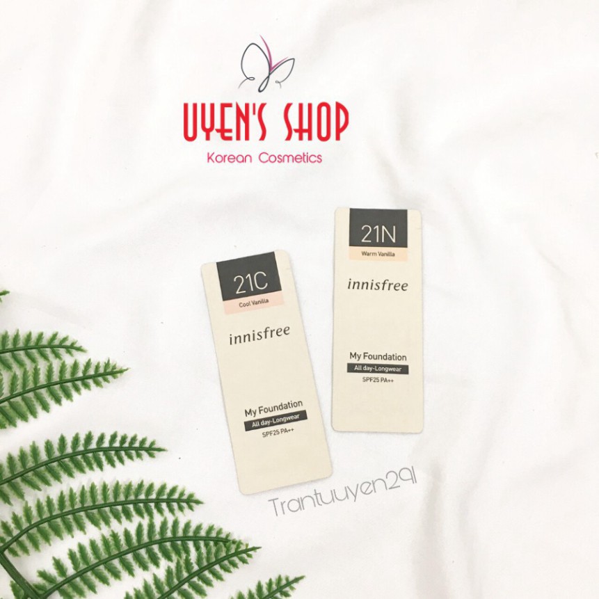 HHN DVQ Sample Kem Nền Kiềm Dầu Innisfree My Foundation All Day-Longwear 1ml 8 HHN