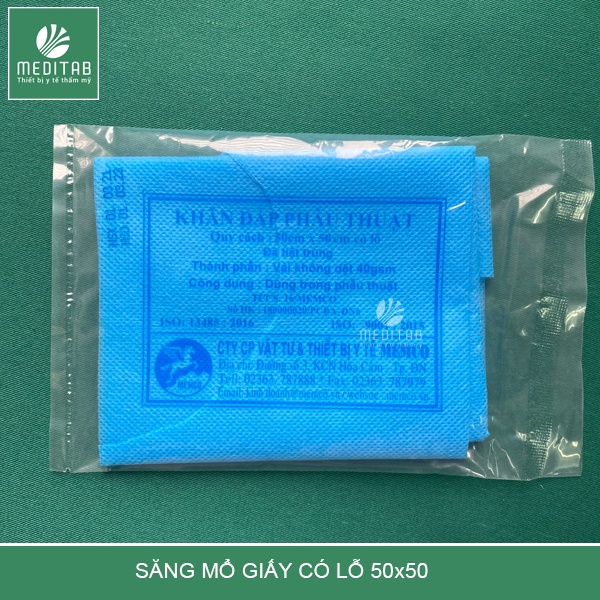 SĂNG MỔ GIẤY CÓ LỖ/ SĂNG MỔ KHÔNG LỖ ( không lỗ dùng 1 lần ) MEDITAB
