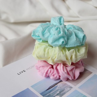 Ốc Sên Shop - Scrunchie vải thô dập lỗ