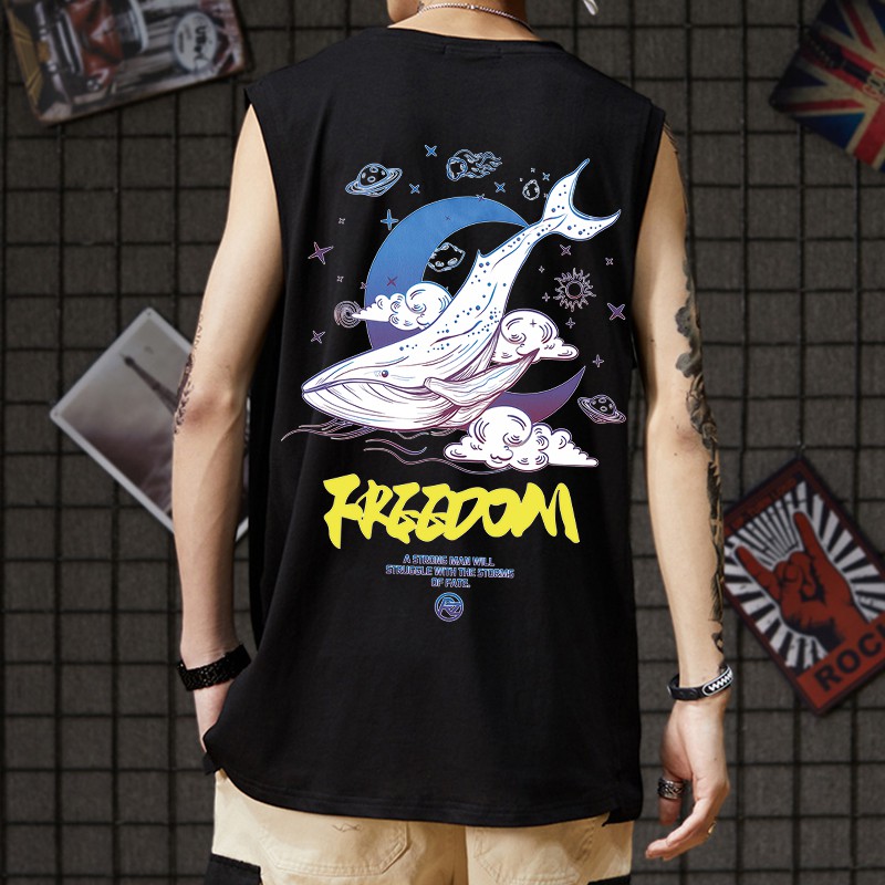 Áo Thun Sát Nách In Họa Tiết Thời Trang Trẻ Trung Cho Nam Cỡ M-3Xl