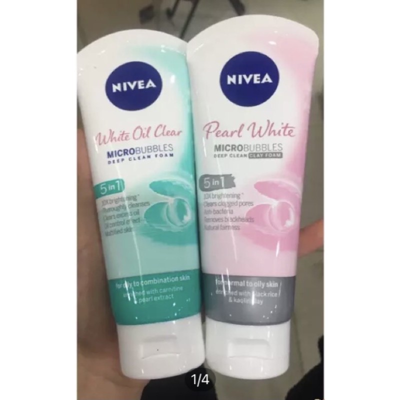 sữa rửa mặt Nivea ngọc chai 100g