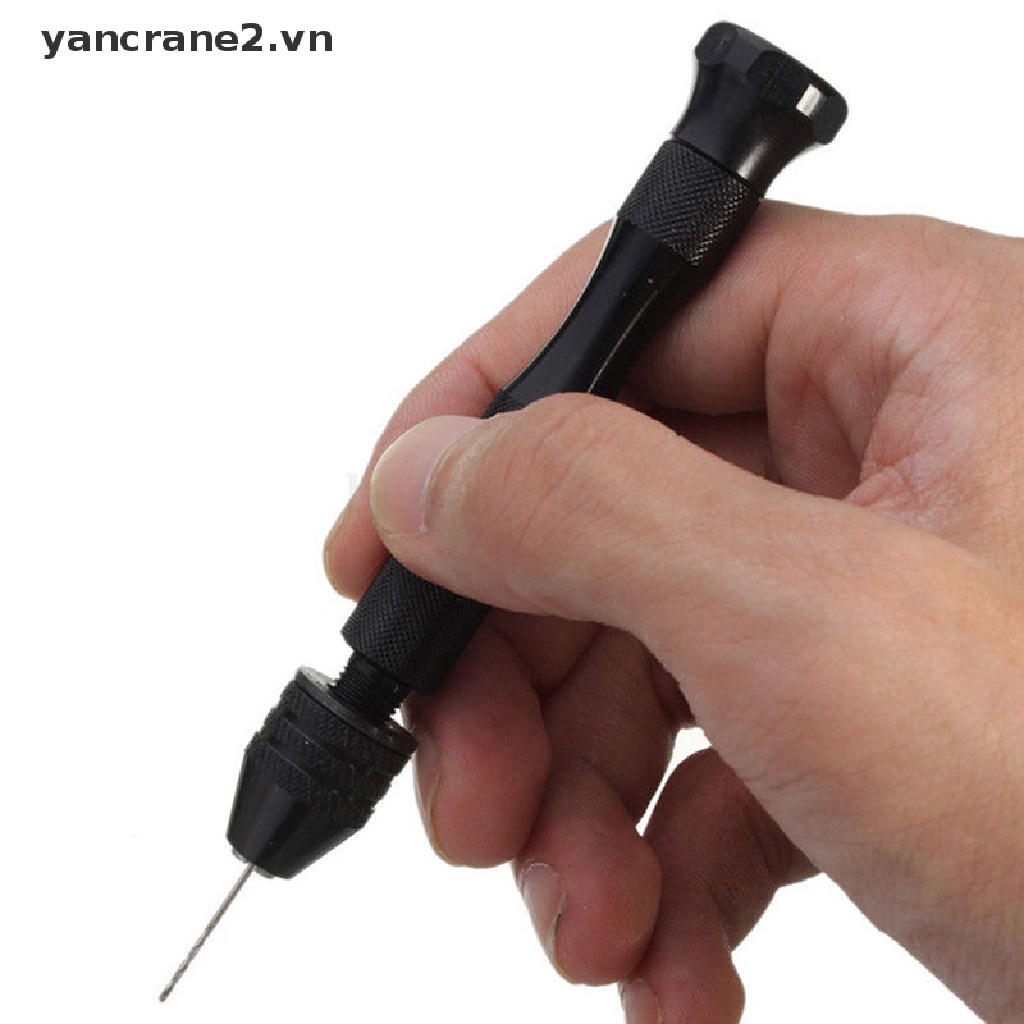 Máy Khoan Cầm Tay Mini Làm Từ Nhôm Và 10 Mũi Khoan Xoắn