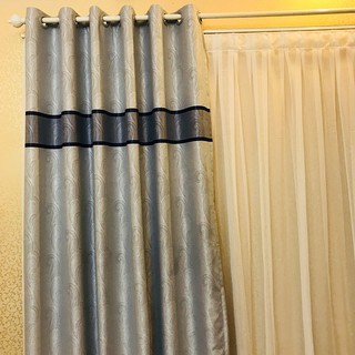 [Shopee trợ giá] Rèm cửa chống nắng dày, 190cmx270cm, khoen ore, xám R1-29