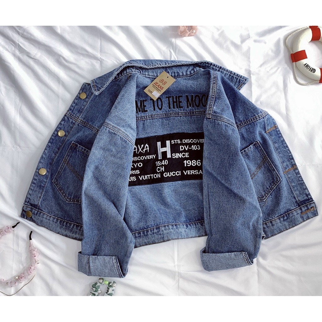 [ HÀNG CAO CẤP] ÁO KHOÁC JEANS NỮ FREESIZE DƯỚI 58kg | BigBuy360 - bigbuy360.vn