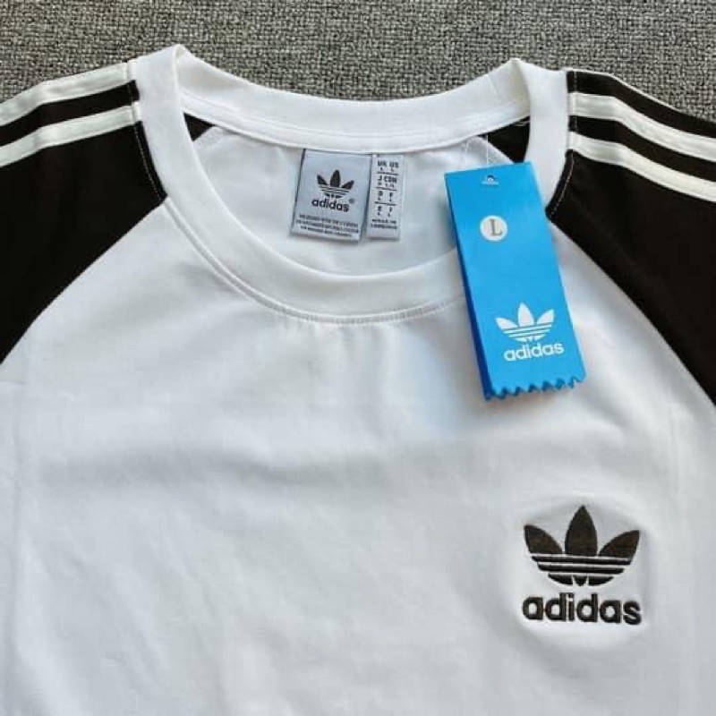 ÁO THUN CỔ TRÒN ĐEN TRẮNG ADIDAS CAO CẤP(Chất liệu Cotton mịn bao mát)