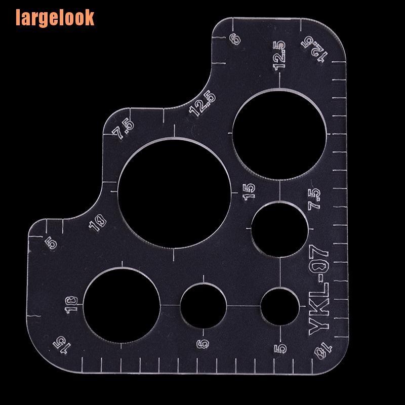 1 thước đo góc tròn bằng acrylic dùng làm đồ da thủ công