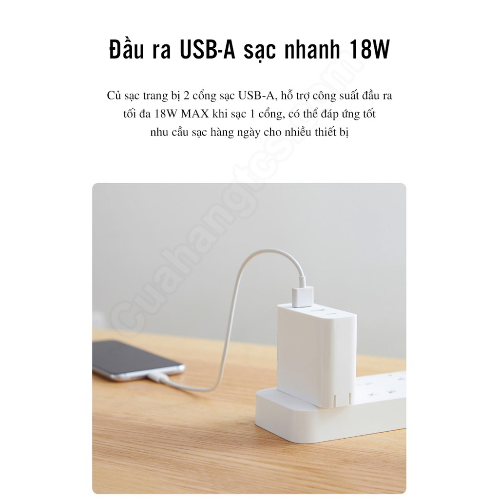 Củ sạc 65w 2A1C Xiaomi AD653 chuẩn PD 3 cổng - Cốc sạc nhanh Xiaomi AD653 3 cổng 65w