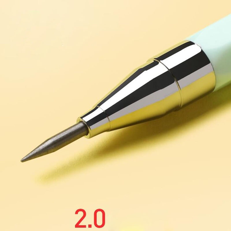Bộ Bút Chì Cơ Học 2.0mm 2B Màu Đen Dùng Cho Vẽ Thủ Công