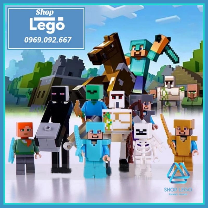 Xếp hình Mineblocks mô phỏng trò chơi Minecraft Lego Minifigures Xinh X0295