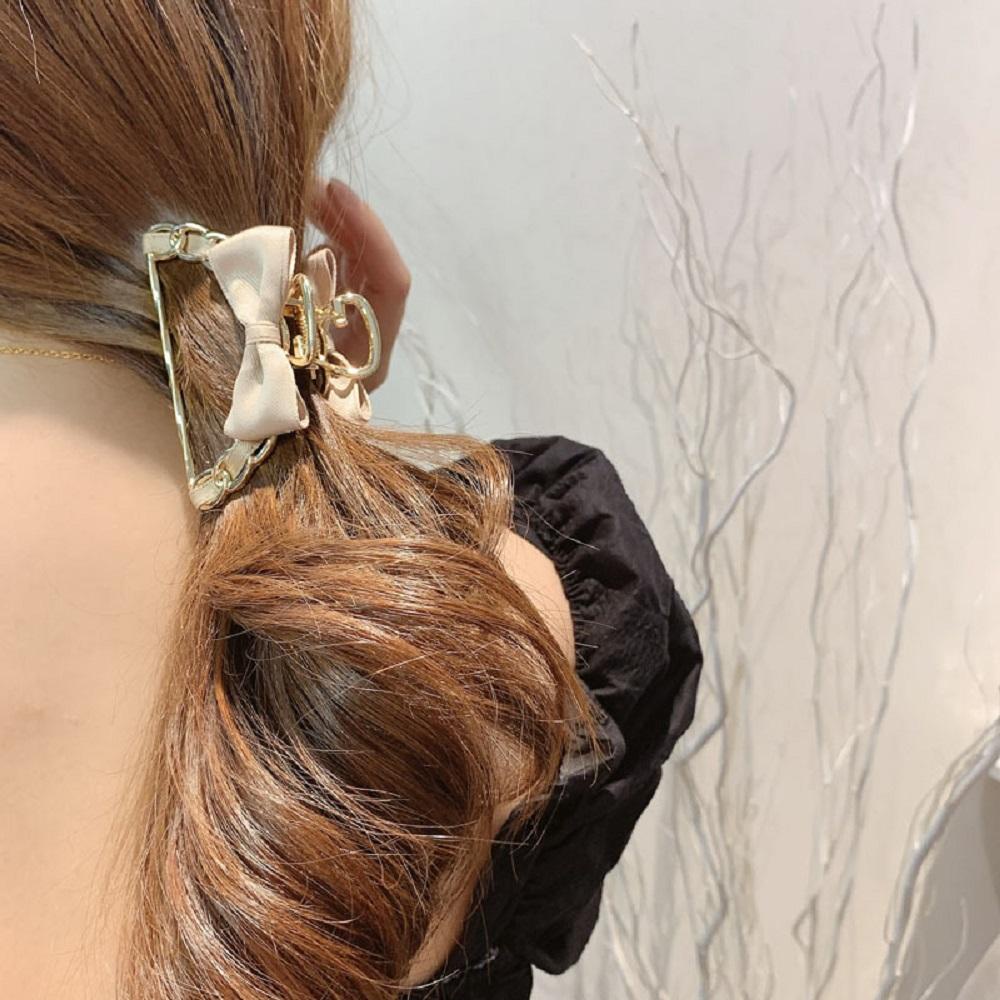 Kẹp Tóc Nhỏ Hình Nơ Lấp Lánh Bằng Hợp Kim Cho Nữ