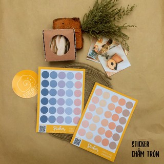 [Set 1] Sticker chấm tròn trang trí sổ bullet journal hoặc dán ảnh lên tường