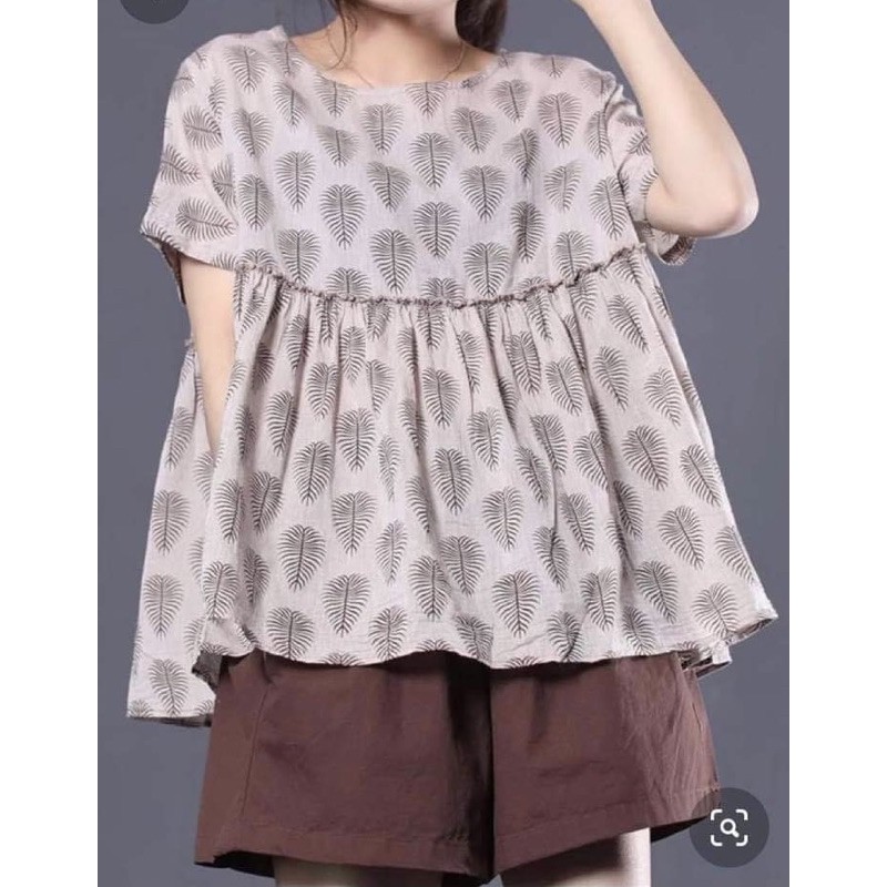 ÁO BABYDOLL HỌA TIẾT HOA NHÍ