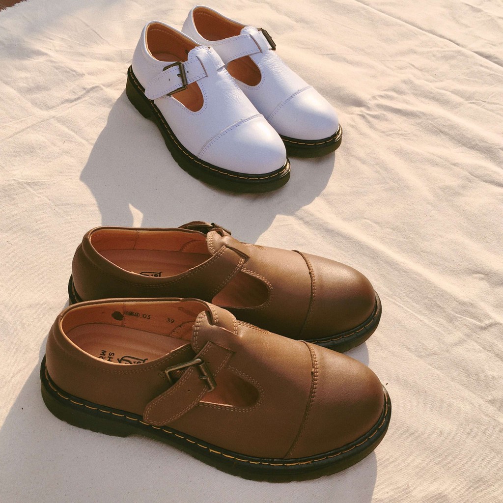 [Mã SKAMLTSM9 giảm 10% đơn 99K] Giày loafer quai ngang da thật Shamong vintage made in Vietnam bảo hành 1 năm mã S03