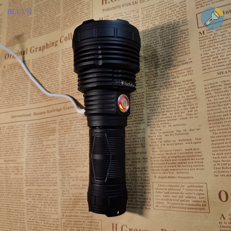 Đèn pin Starfish Z6 SFT40 - SBT90.2 độ sáng 2000-6000 lumen chiếu xa 1000 mét - sạc type C