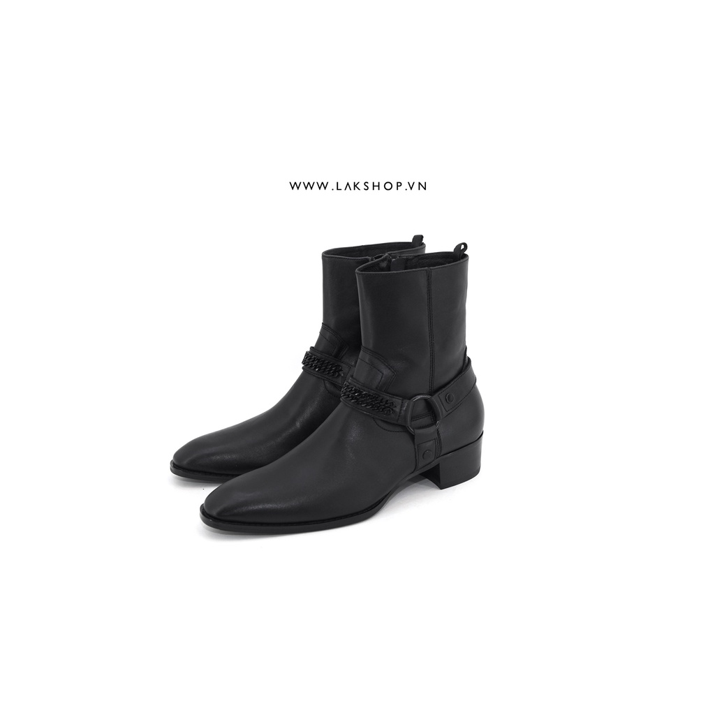 Giày Xích Đen S.L.P Black Chained Wyatt Boots