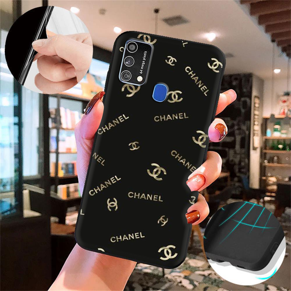 Ốp Điện Thoại Tpu Dẻo Màu Đen In Logo Gucci Thời Trang Chống Rơi Cho Samsung A01 Eu A02S A6 2018 A7 2018 A8 2018