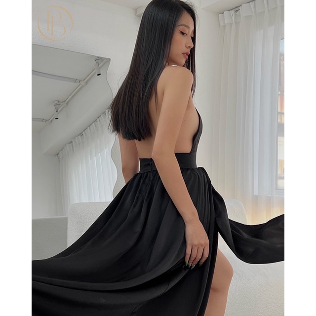 Váy xẻ đen Phoebe