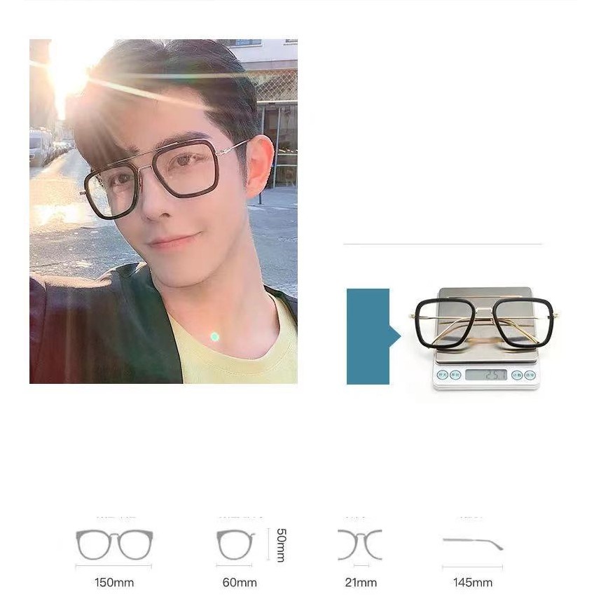 Mắt Kính Chống Bức Xạ Bằng Kim Loại Chống Ánh Sáng Xanh Dành Cho Nam Nữ