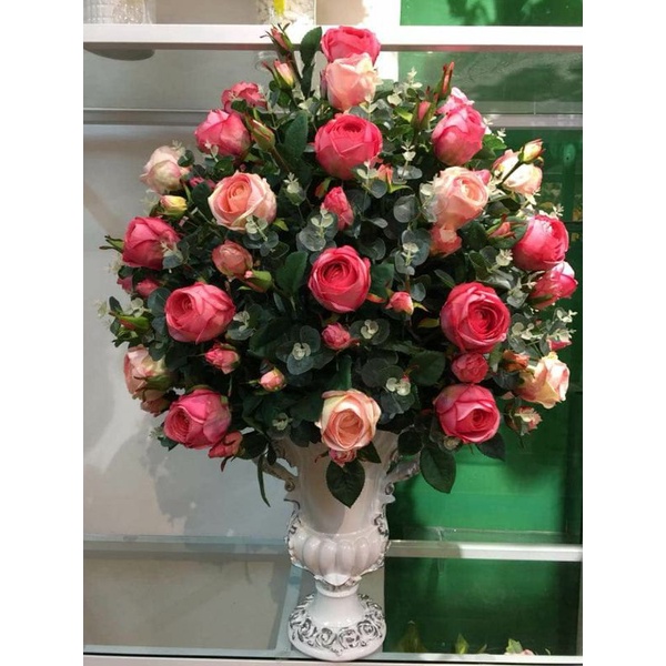 Bình hoa composite Sen S4 ( cắm lông công, hoa lụa...)BAO BỂ VỠ
