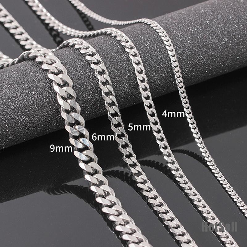 Vòng cổ Inox Phong Cách Hip Hop Cho Nam, Kích Thước 4-6mm