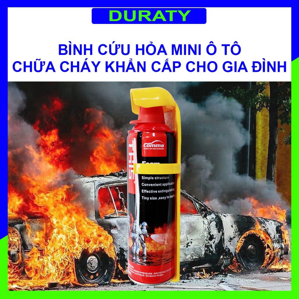 [HÀNG XỊN] Bình Cứu Hỏa Mini - Chai Xịt Chữa Cháy Trên Ô Tô - THIS Foam Fire Exstinguisher - DURATY