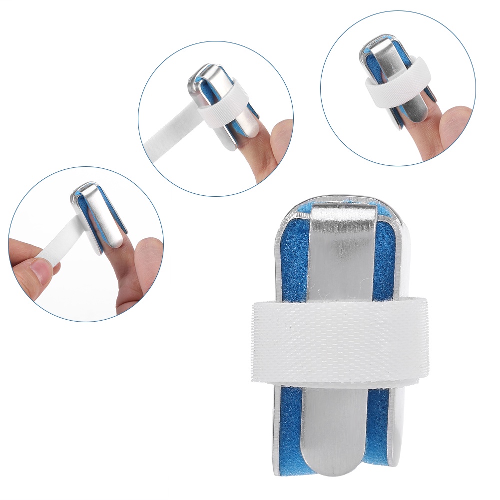 Hàng HOT Nẹp Cố định khớp ngón tay Phục hồi chấn thương Đau uốn cong Chỉnh sửa biến dạng 3 kích thước 【Texas053】