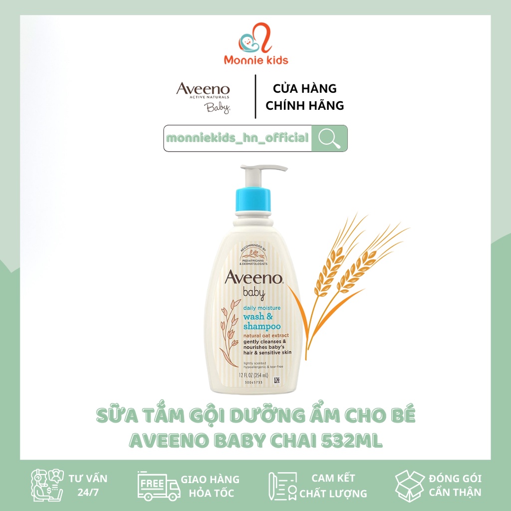 SỮA TẮM GỘI AVEENO BABY 2IN1 532ML