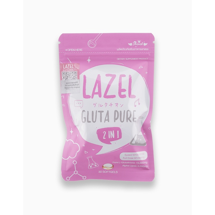 Viên uống trắng da lazel gluta pure 2 in 1 Thái Lan