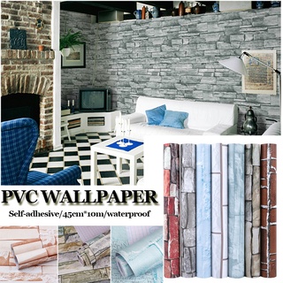 Giấy dán tường giả đá cẩm thạch chống thấm nước size 45cm x 10m
