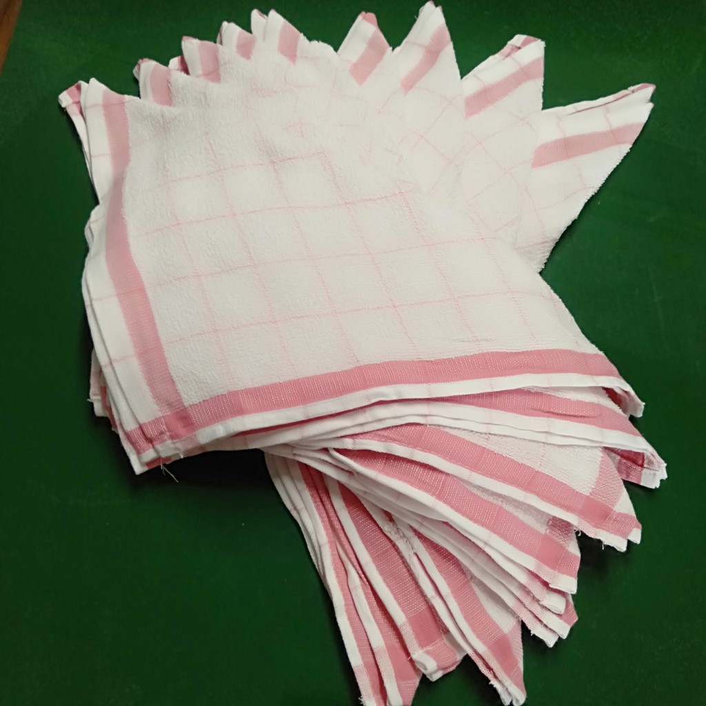 Khăn lau đa năng KT 30x30cm ⚡RẺ VÔ ĐỊCH⚡ Khăn lau bếp sọc màu chất liệu cotton không bông xù | BigBuy360 - bigbuy360.vn