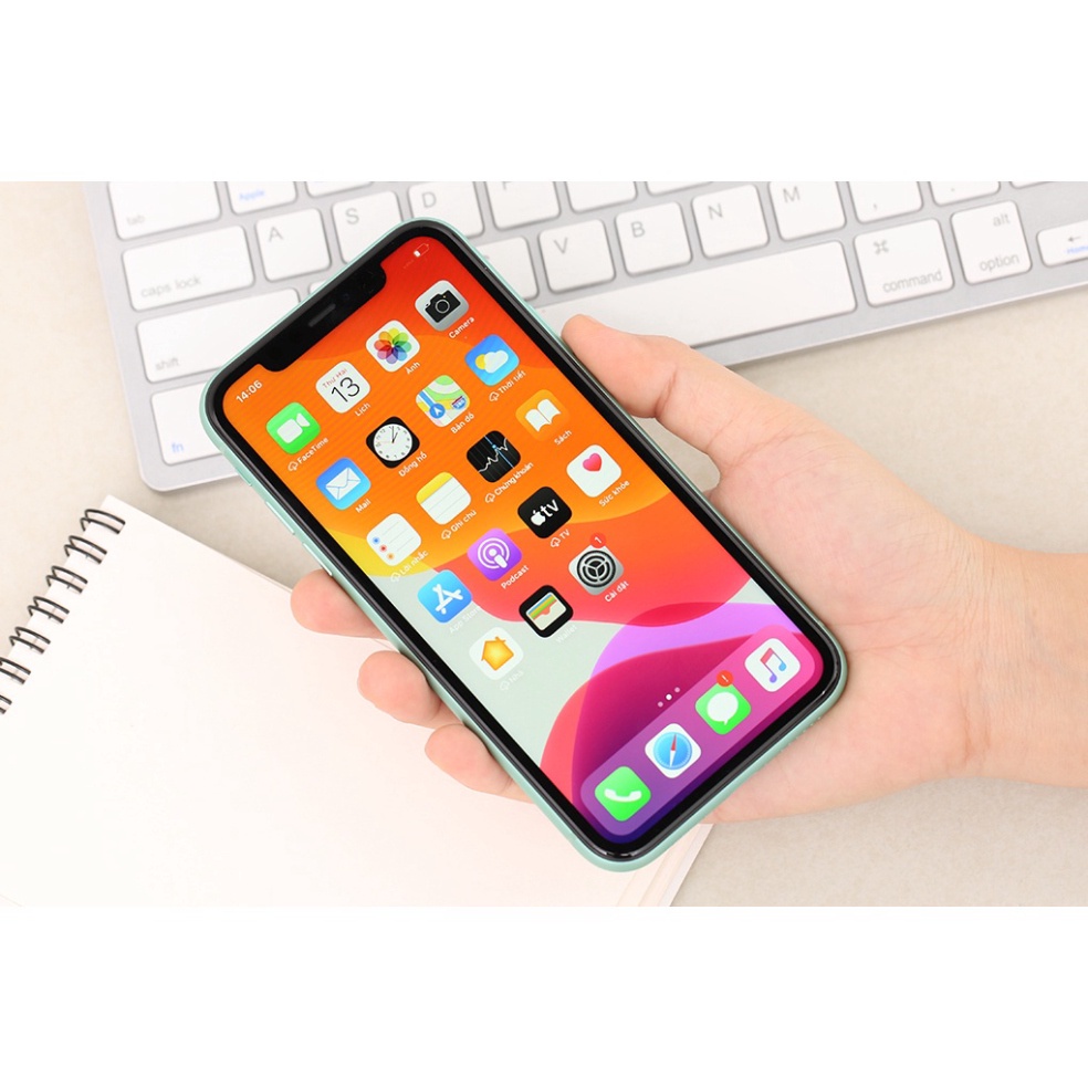 Điện thoại lphone 11 mầu xanh ram 4g/128gb nguyên seal bảo hành 12 tháng
