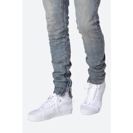 QUẦN JEANS NAM SKINNY XANH XÁM TRƠN ZIPPER XỊN MỊN YOBASHOP (ẢNH CLIP THẬT 100%) | BigBuy360 - bigbuy360.vn