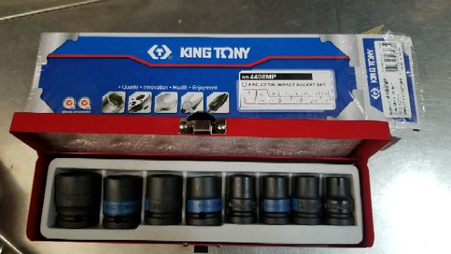 Bộ tuýp đen 8 chi tiết kingtony chính hãng taiwan 1/2