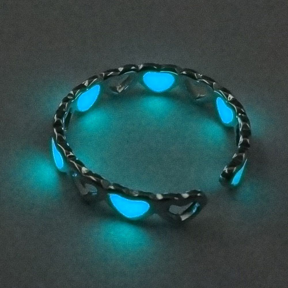 Nhẫn hở mạ bạc màu sắc phản quang độc đáo thời trang cho nữ