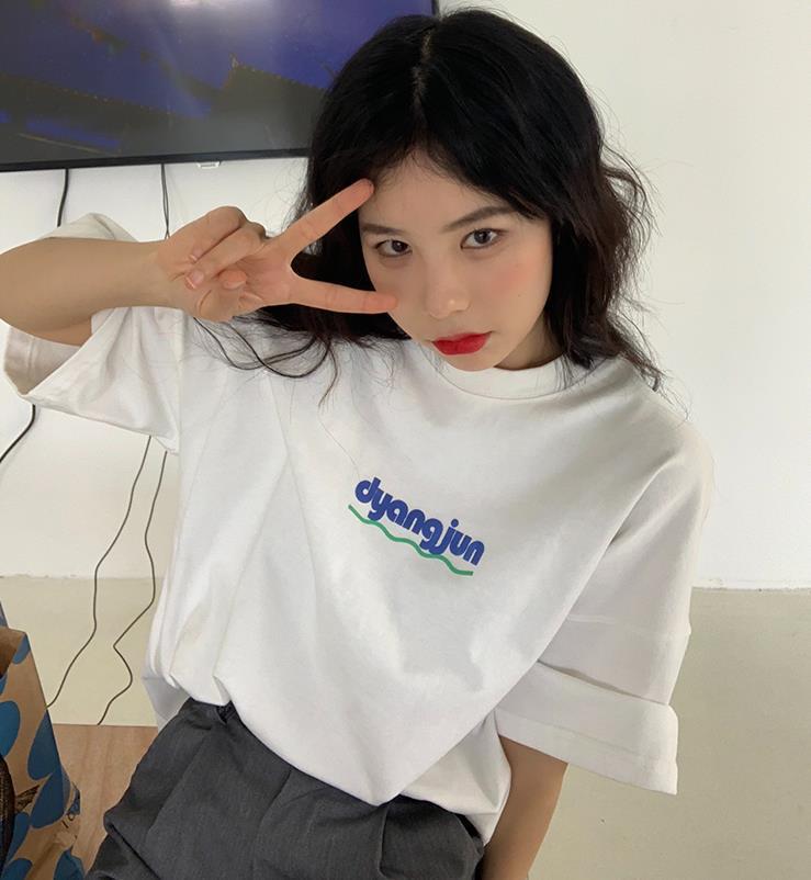 Áo Thun Nữ Ngắn Tay Cổ Tròn Thời Trang Hàn