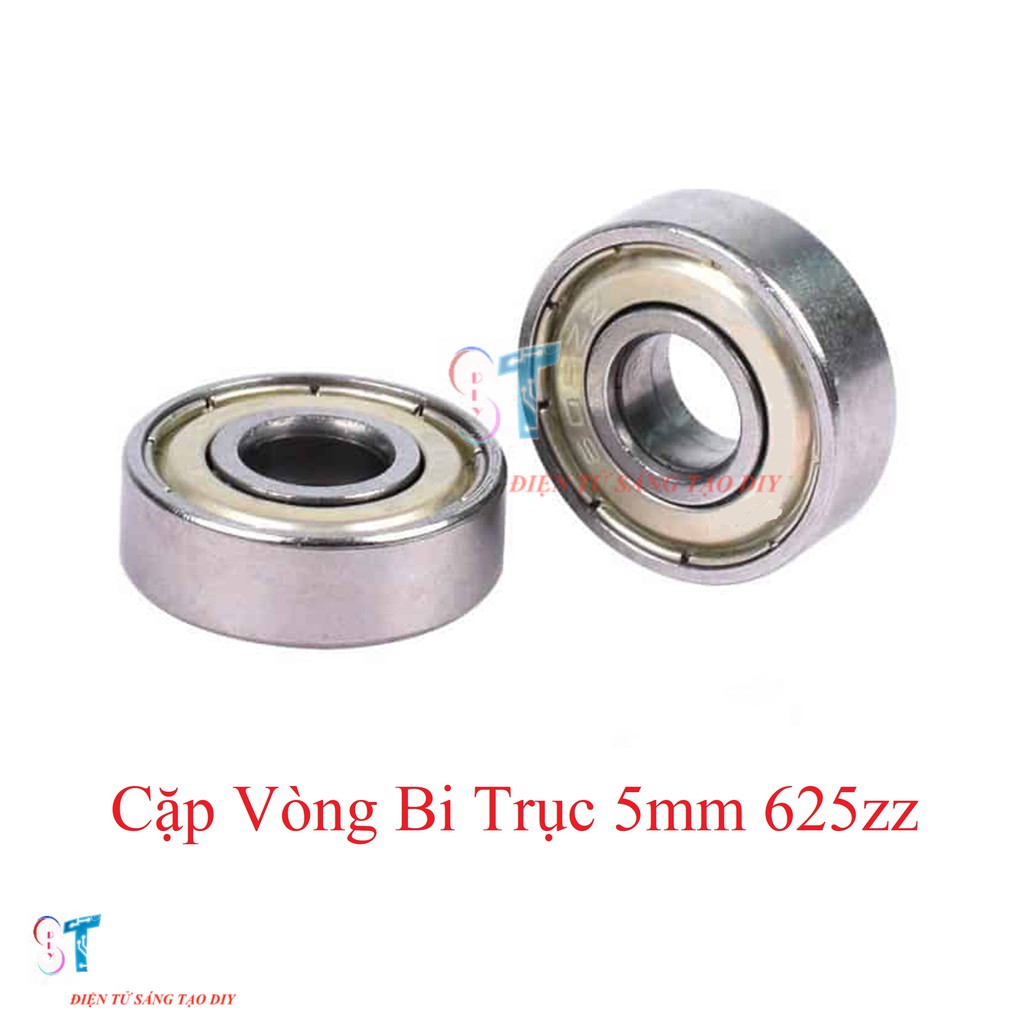 Cặp Vòng Bi Trục 5mm 625zz (2c)