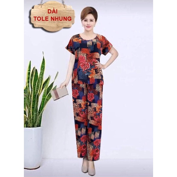 (Size 5)ĐỒ BỘ MẶC NHÀ TRUNG NIÊN 70-80kg Sẵn Hàng