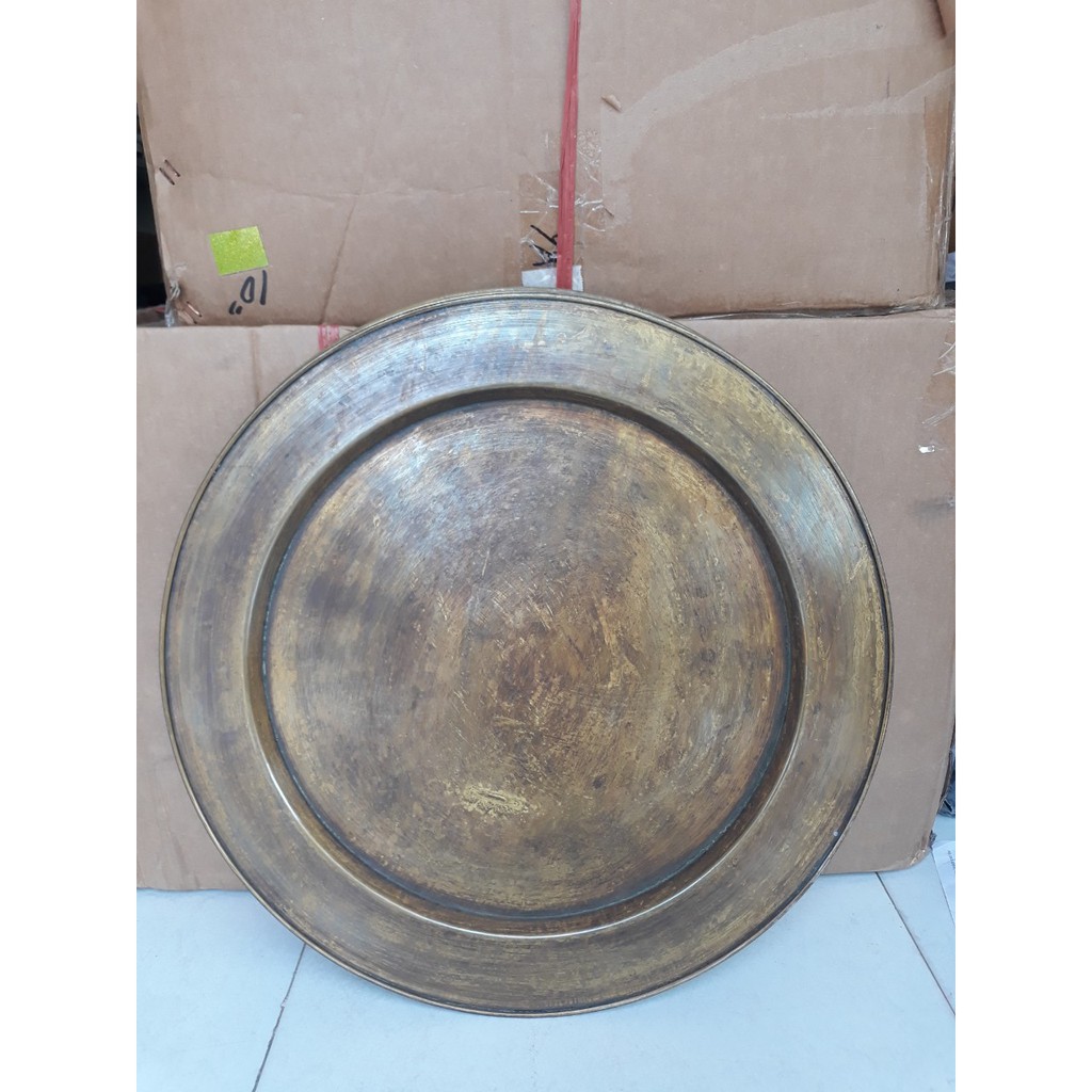 Mâm đồng giả cổ xưa rộng 5 tấc