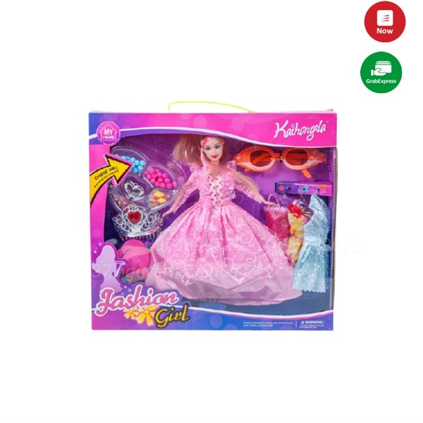 Hộp đồ chơi búp bê công chúa đẹp kèm vương niệm, mắt kính, váy đầm dễ thương 836356-1