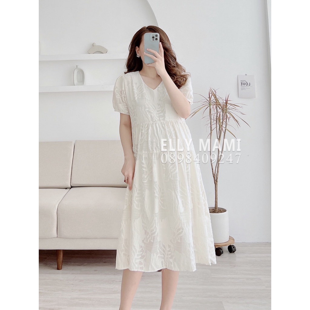 ( 40kg - 95kg ) Đầm Bầu , Suông Sau Sinh Voan Lá Mặc Thoải Mái Suốt Thai Kì &amp; Sau Sinh Thiết Kế Cao Cấp