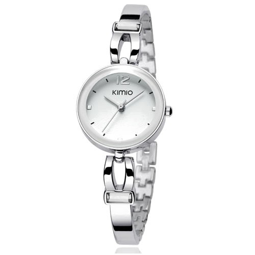 Đồng hồ nữ Kimio K466L dây inox (Trắng)