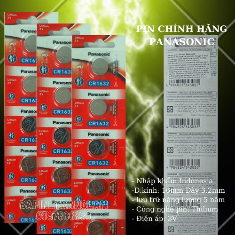 Pin Điều khiển ô tô Cr1632 Panasonic